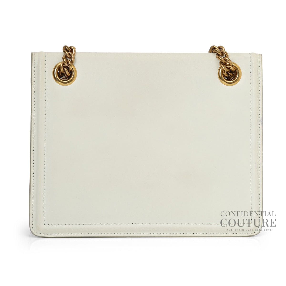 Dolce & Gabbana Smooth Calfskin Medium Devotion White Crossbody Bag