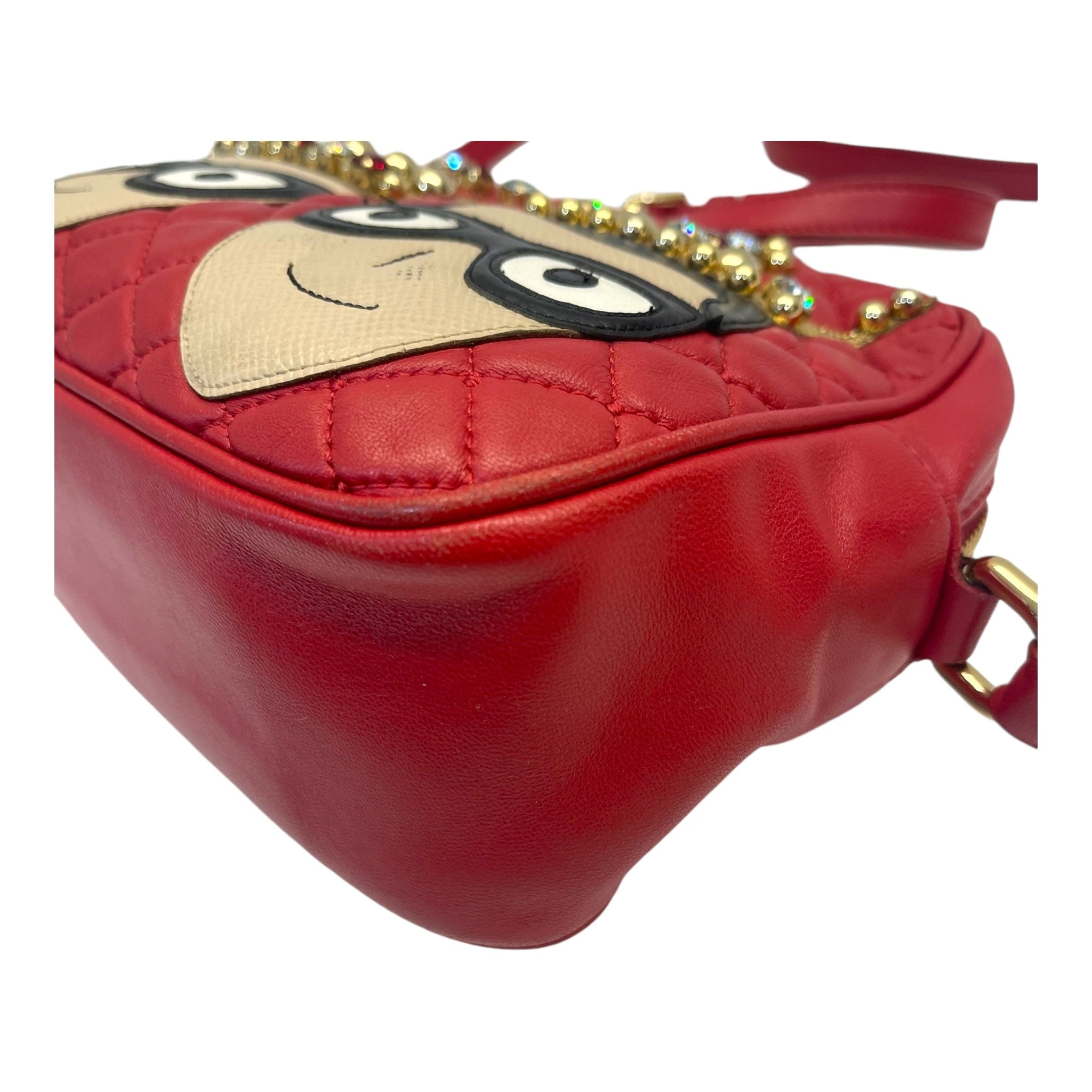 Dolce & Gabbana Red Crown Men Patch Crossbody