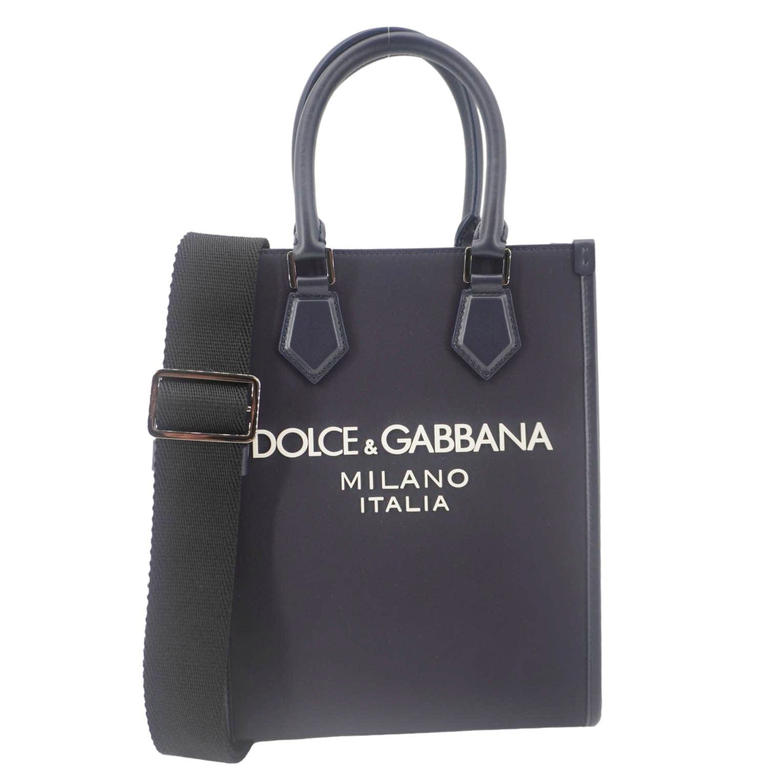 DOLCE & GABBANA Small Nylon Crossbody Bag Navy Blue