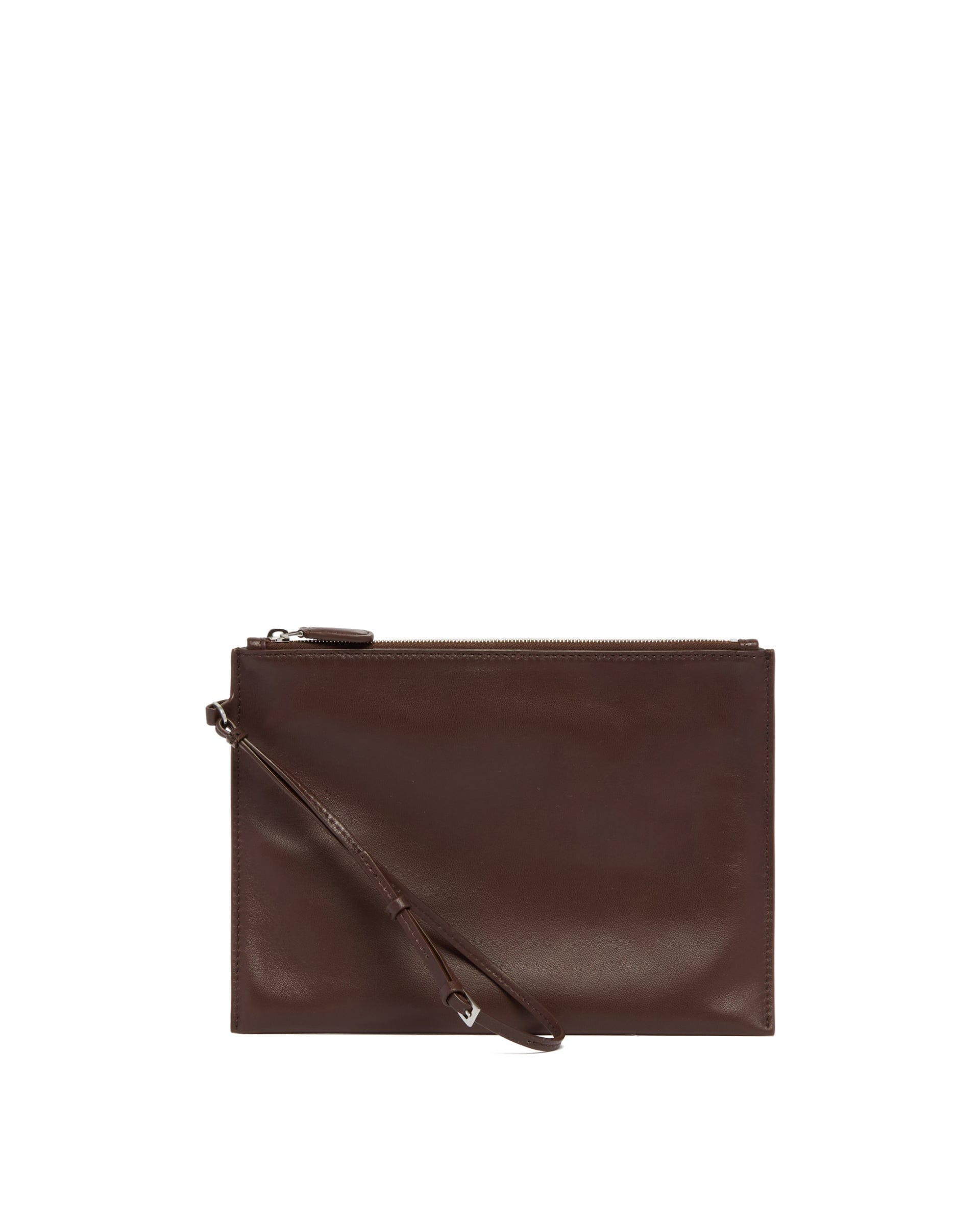 THE ROW Pochette Wristlet Marrone