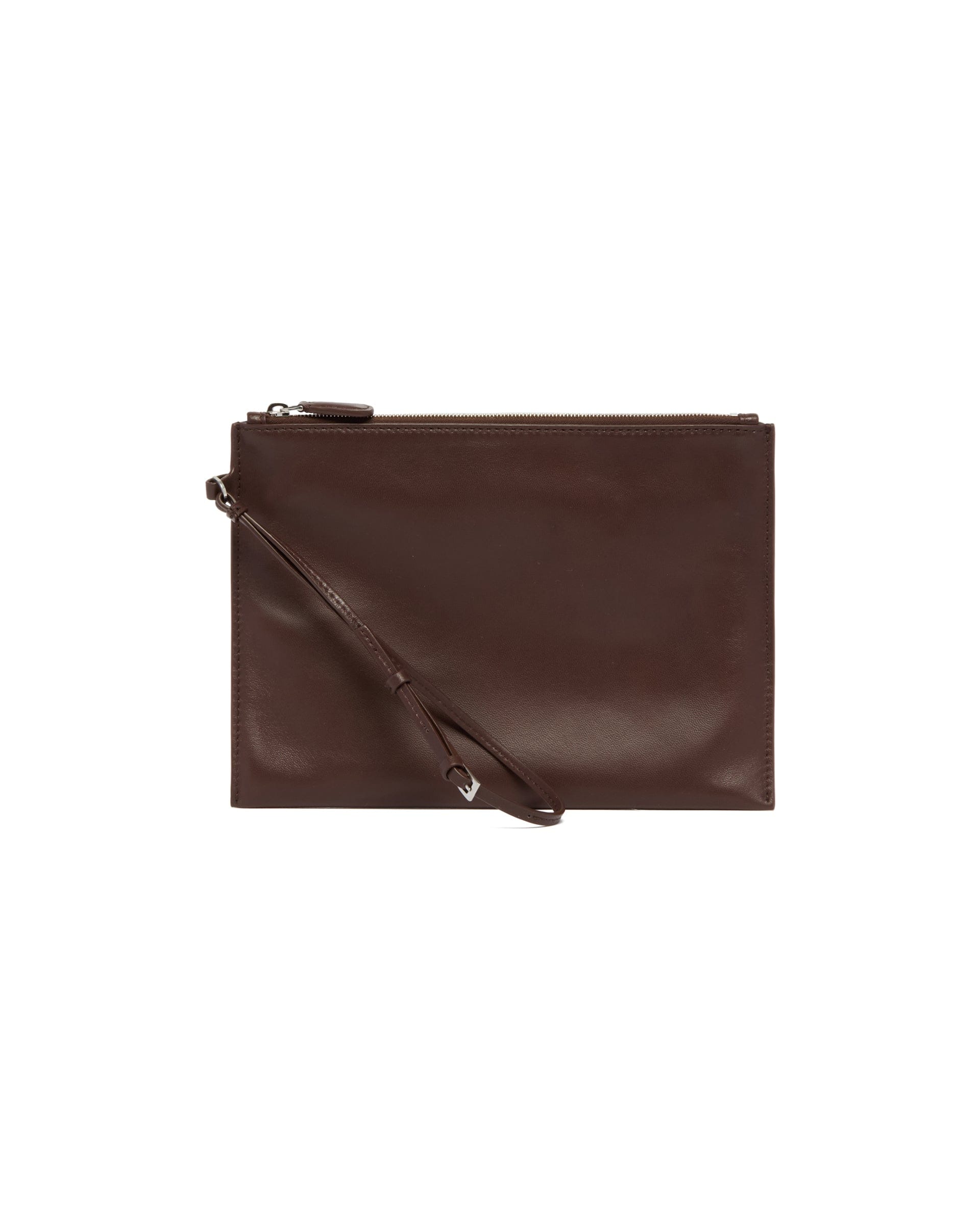 THE ROW Pochette Wristlet Marrone