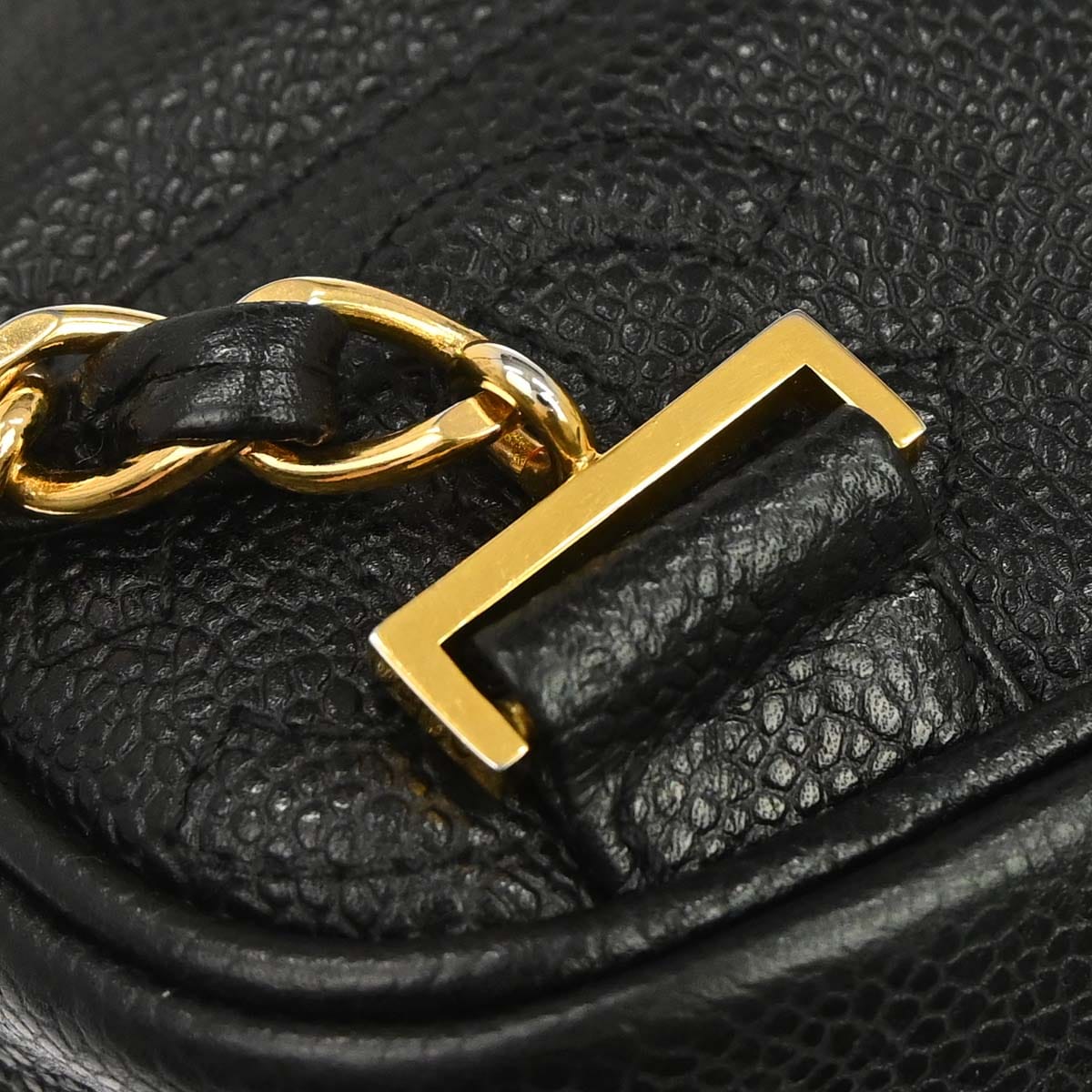 Chanel 1996 - 1997 Black Caviar Skin Triple CC Backpack