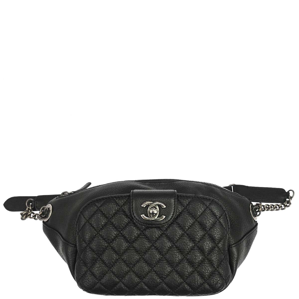 Chanel 2016 - 2017 Black Calfskin Waist Bum Bag