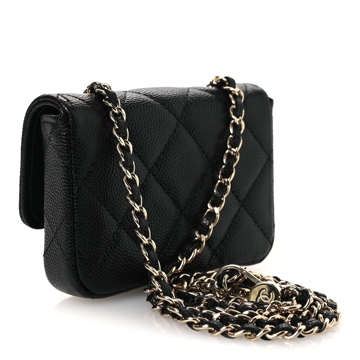 Chanel Caviar Quilted Mini Chain Belt Bag Black