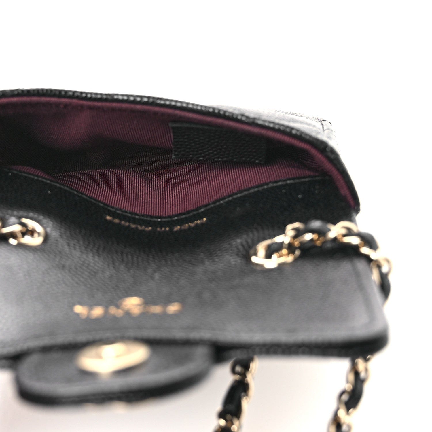 Chanel Caviar Quilted Mini Chain Belt Bag Black