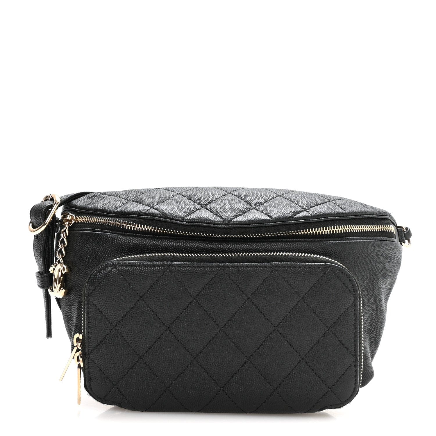Chanel Caviar Quilted Business Affinity Waist Belt Bag Black