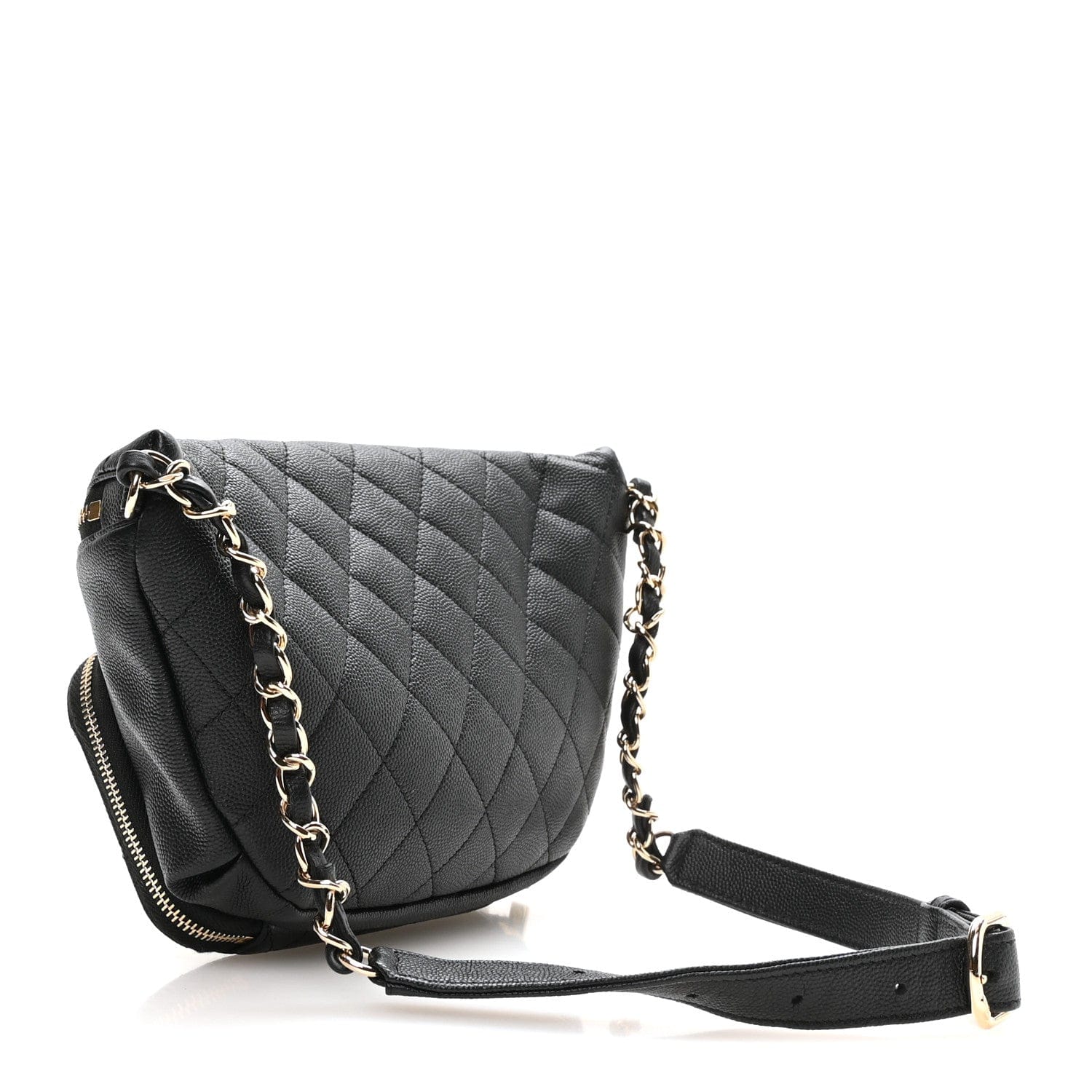 Chanel Caviar Quilted Business Affinity Waist Belt Bag Black