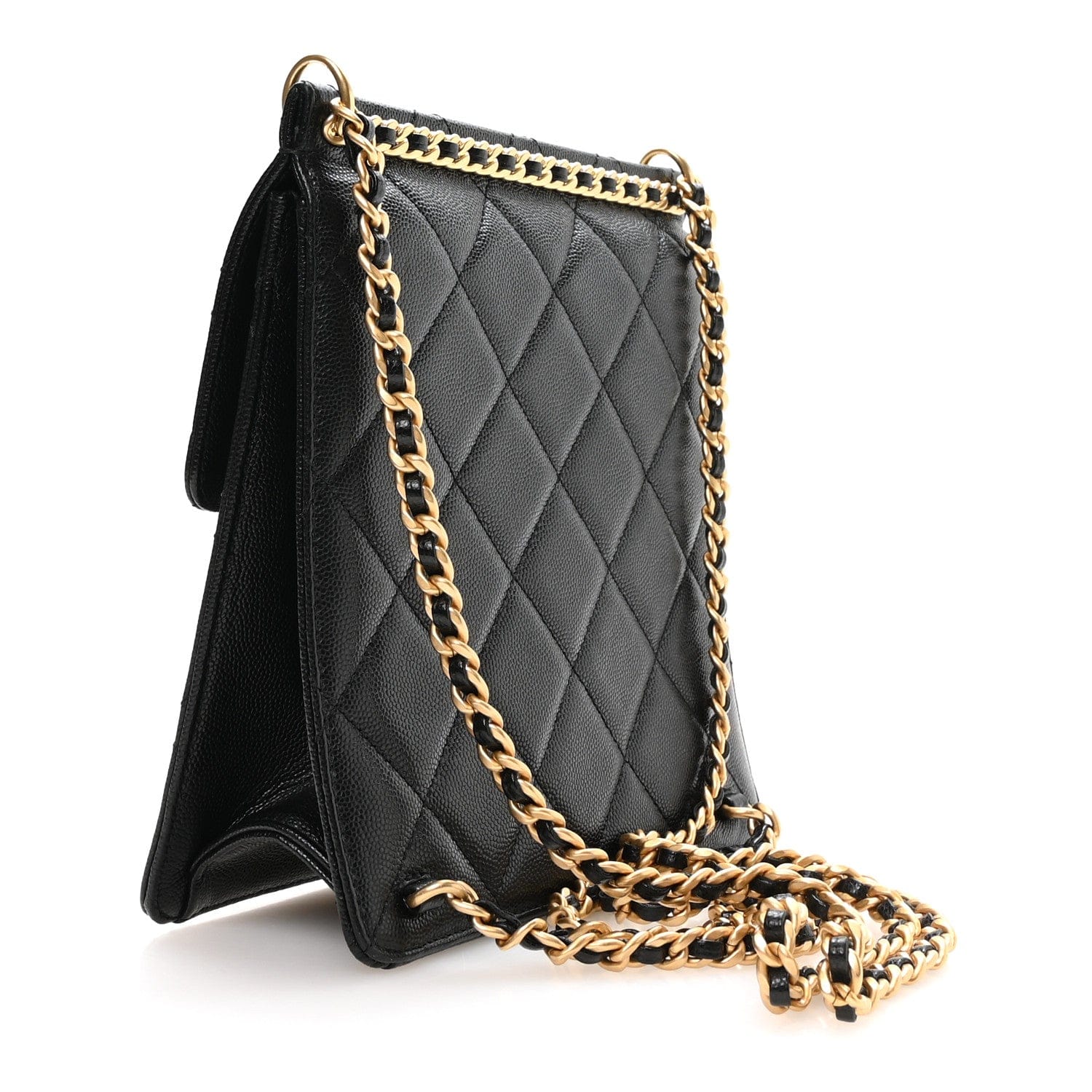 Chanel Caviar Quilted Chain Backpack Black