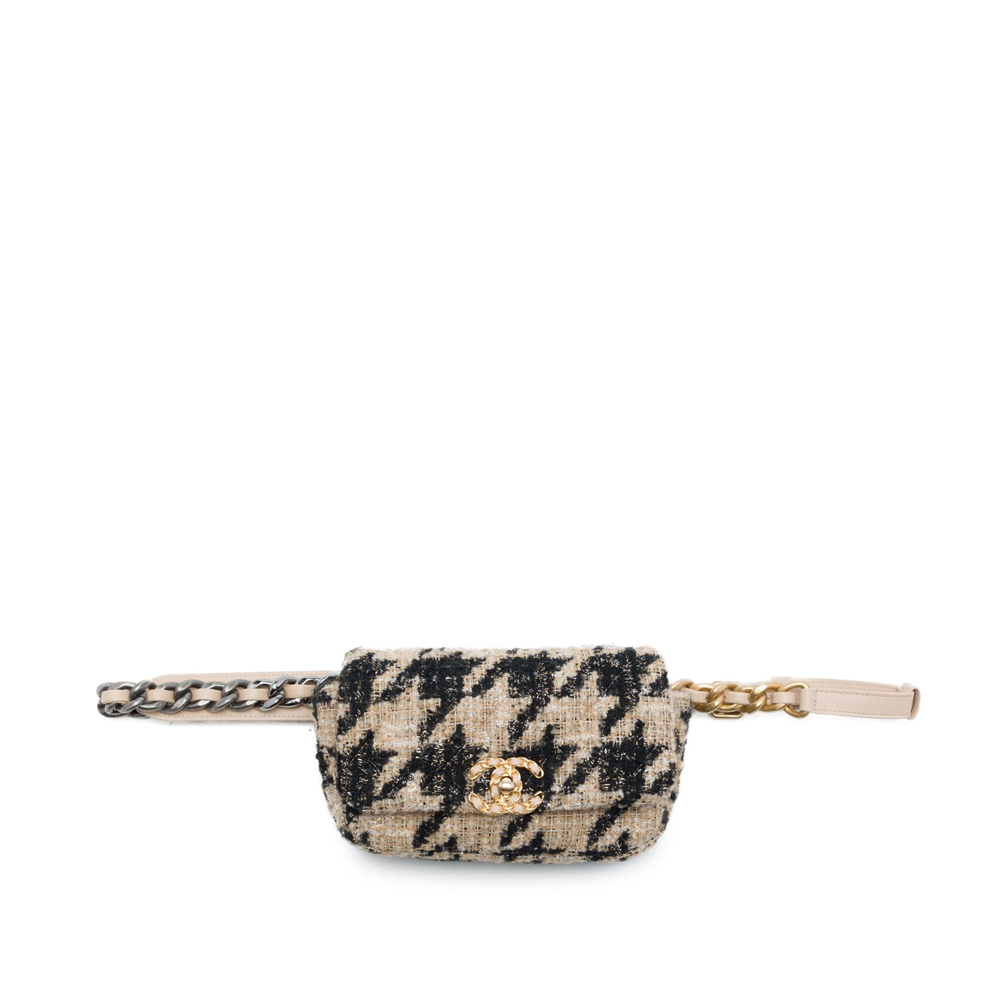 Chanel Houndstooth Tweed 19 Belt Bag