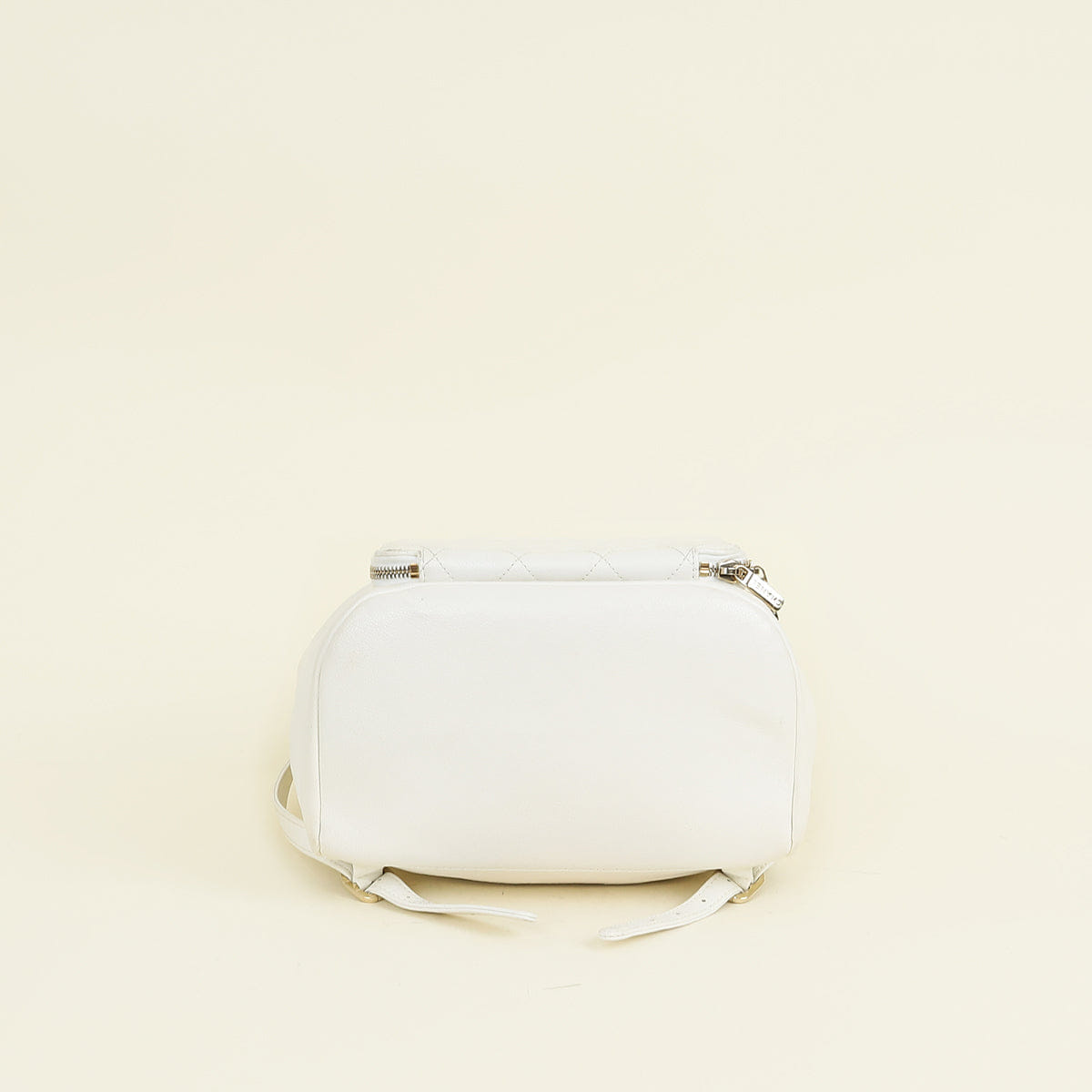Chanel White CC Business Affinity Backpack Bag