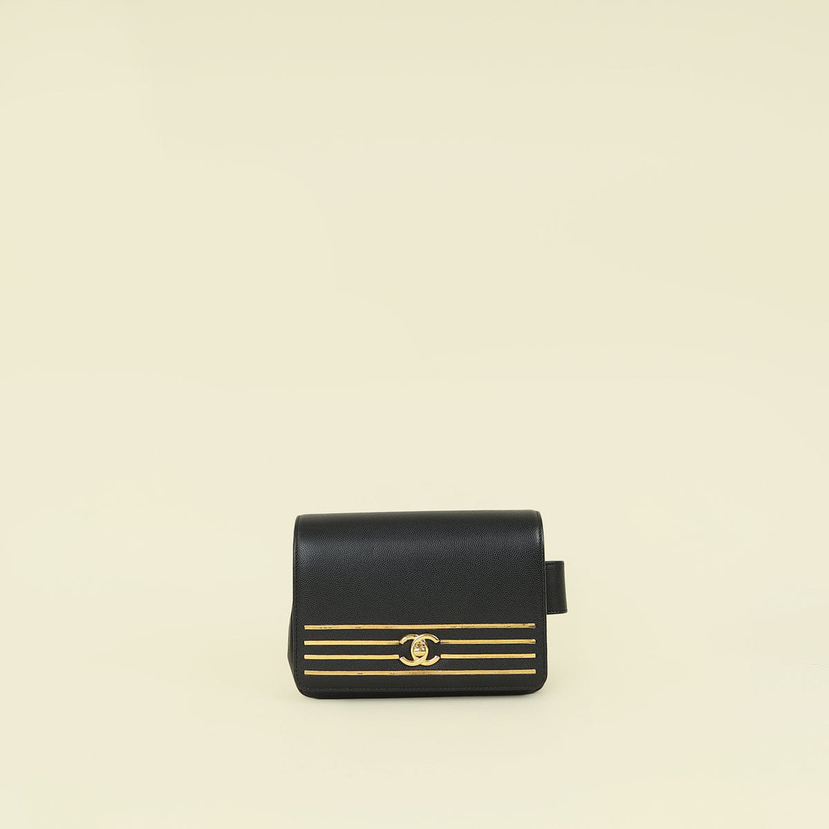 Chanel Black CC Captain Gold Belt Bag