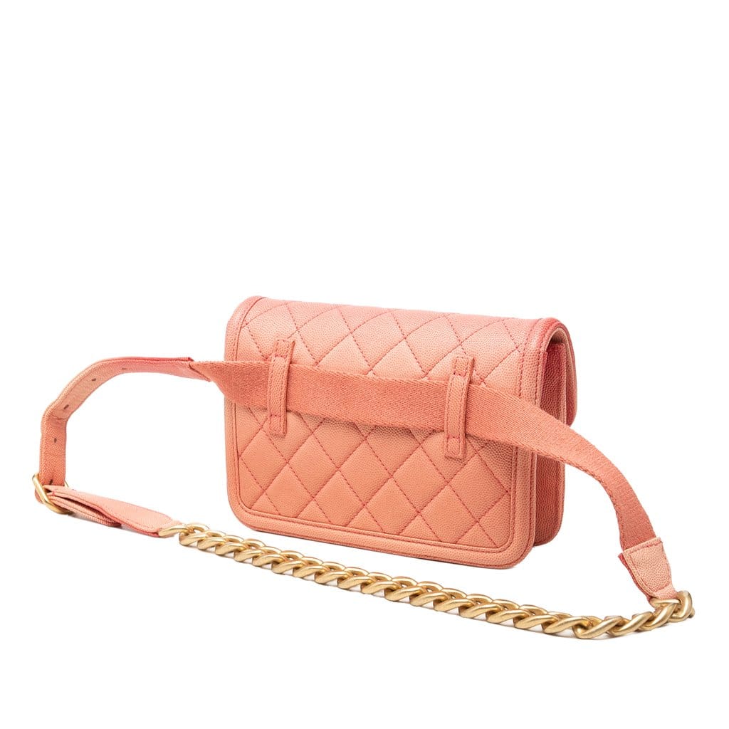 Chanel Quilted Caviar Sunset On The Sea Flap Belt Bag