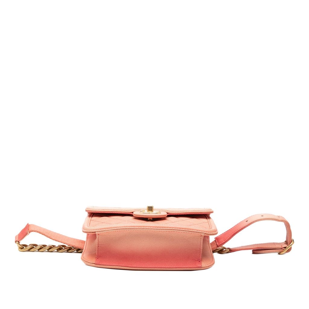 Chanel Quilted Caviar Sunset On The Sea Flap Belt Bag