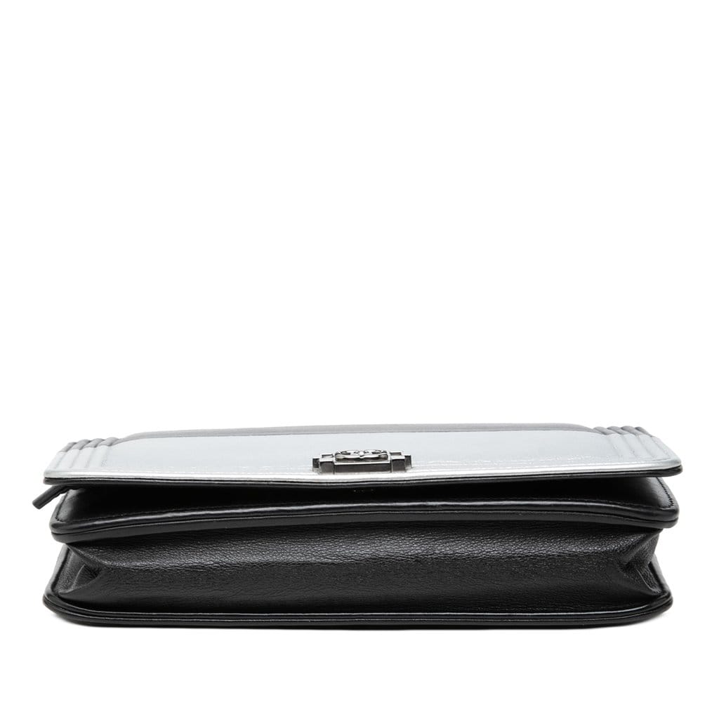 Chanel Bicolor Calfskin Boy Wallet On Chain