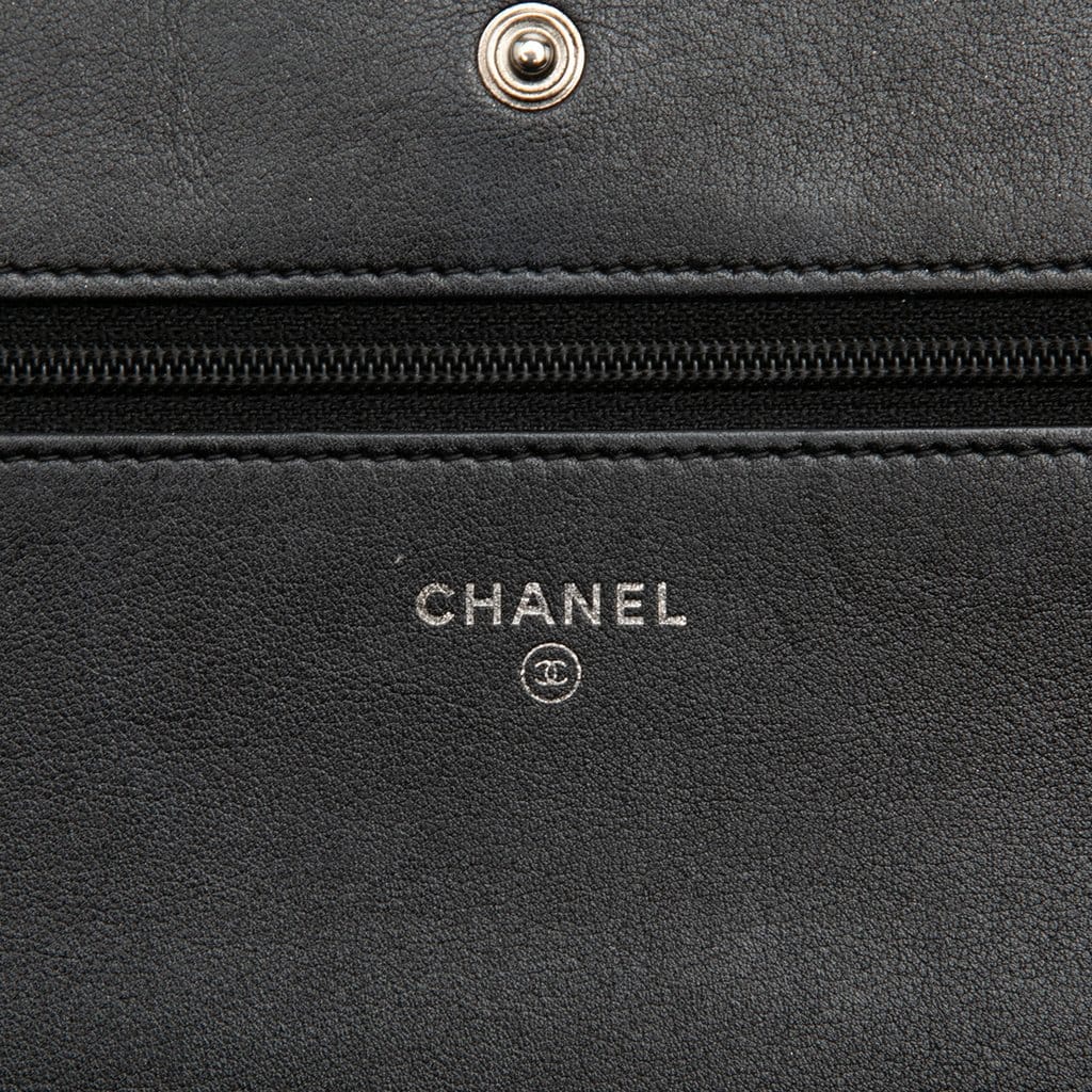Chanel Bicolor Calfskin Boy Wallet On Chain