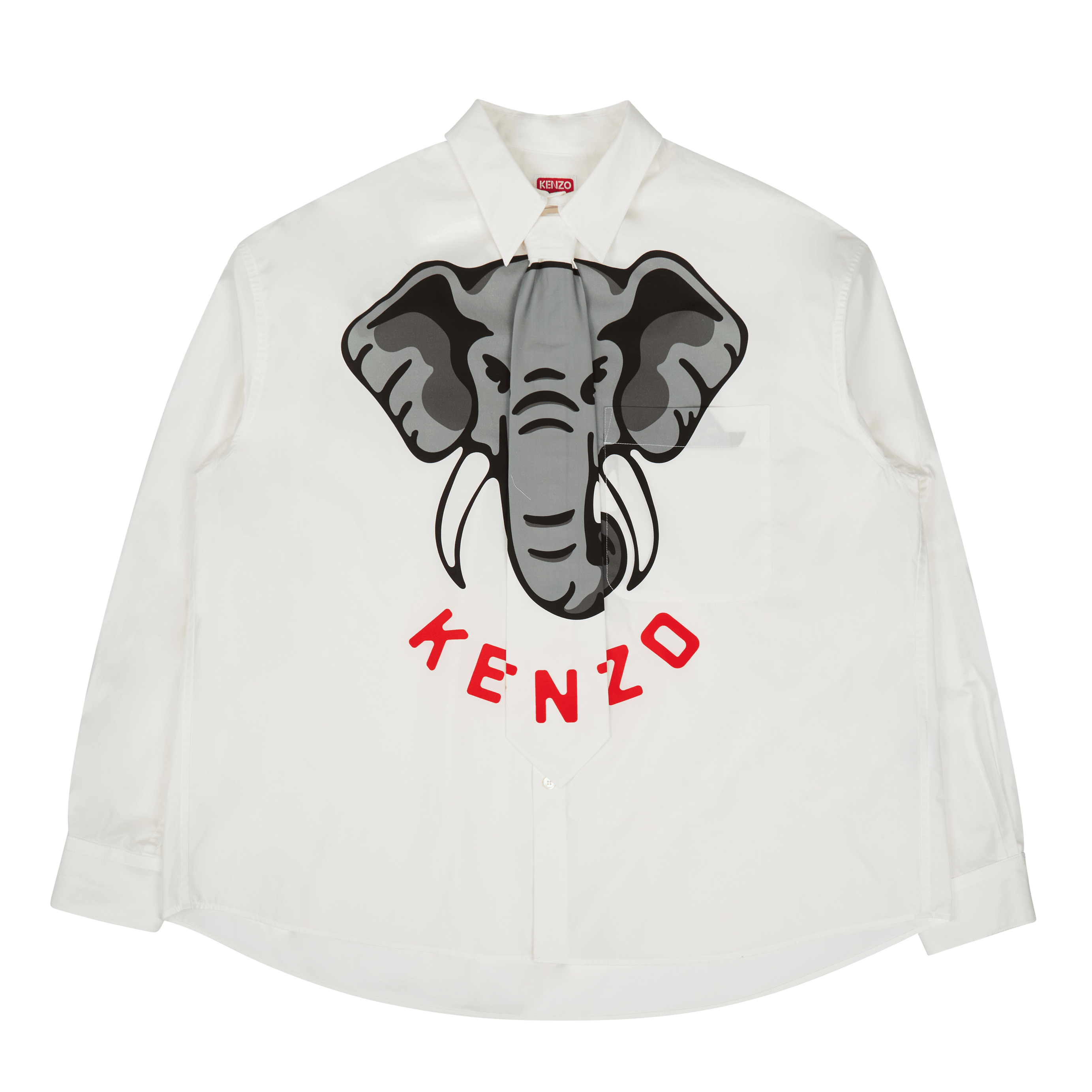 Kenzo Shirt Ls Ken Zo Off White