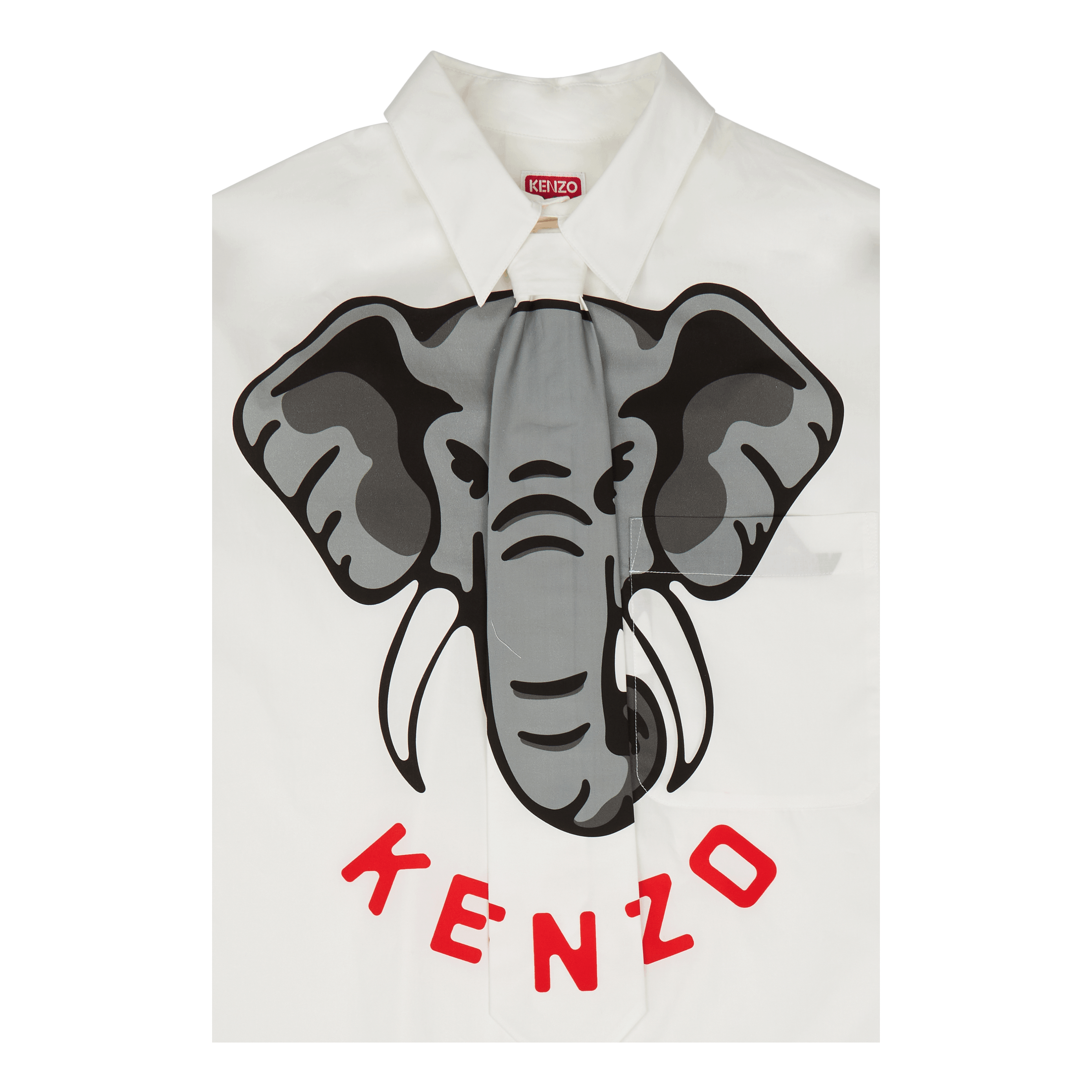 Kenzo Shirt Ls Ken Zo Off White