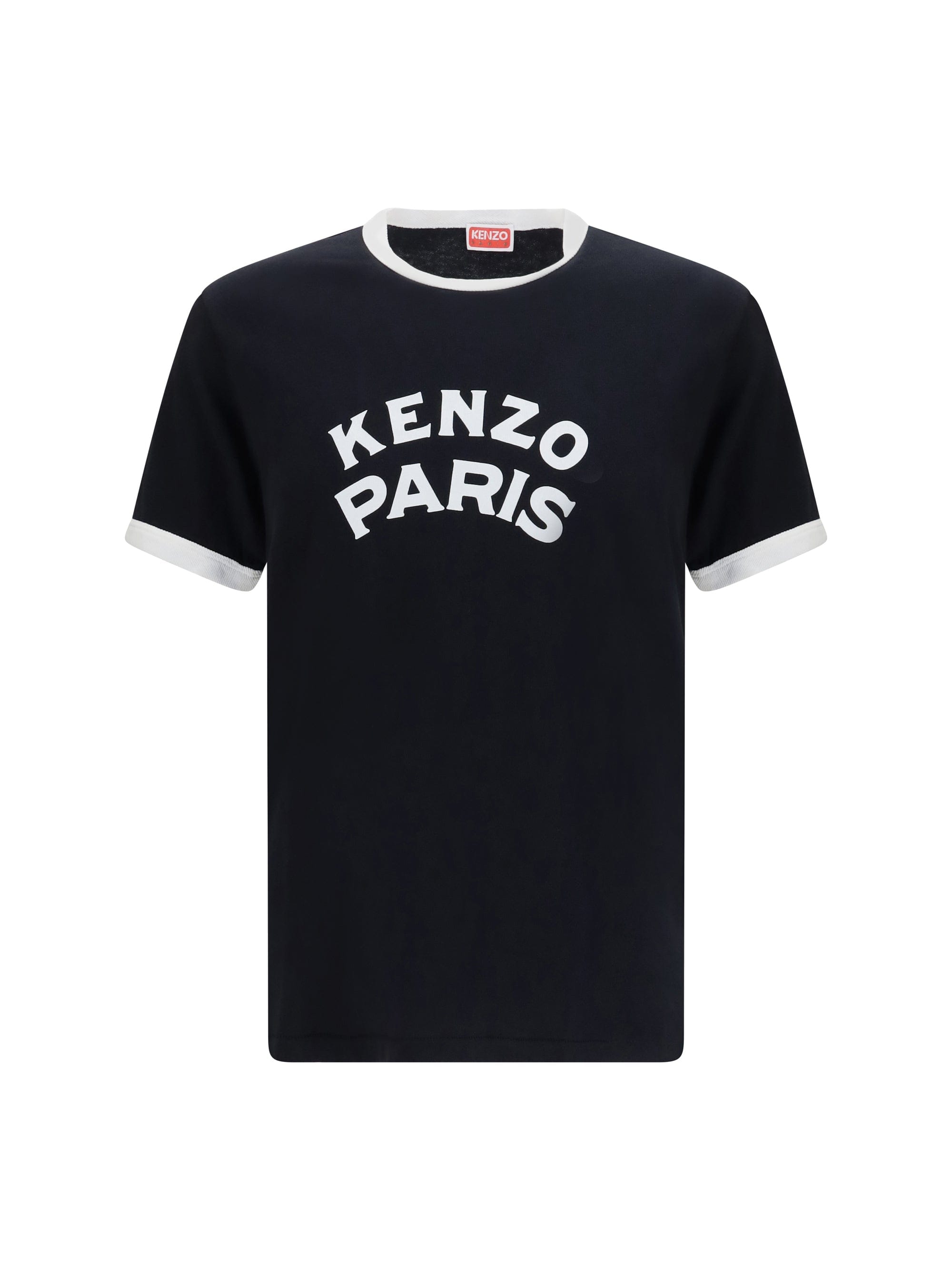Kenzo Paris Emblem Logo Print T - Shirt — Black