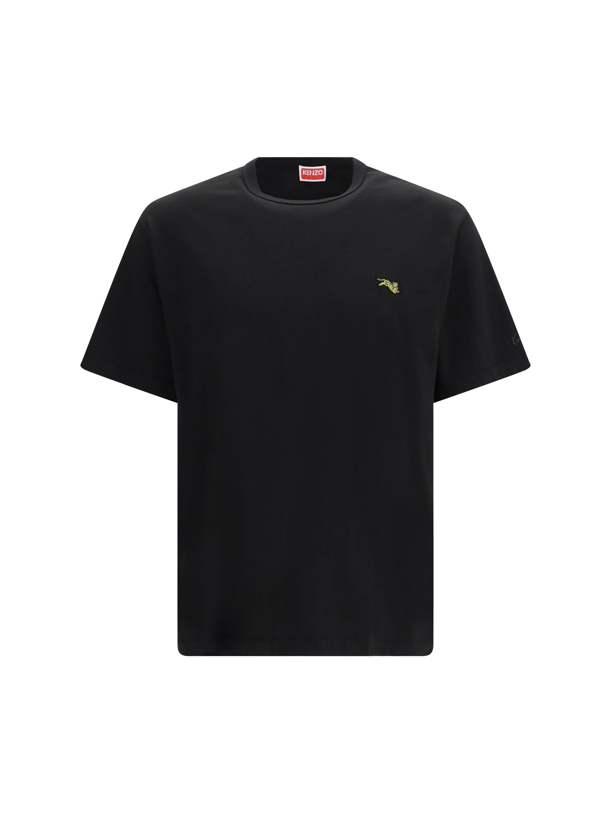 Kenzo Jumping Tiger Embroidered T - Shirt — Black