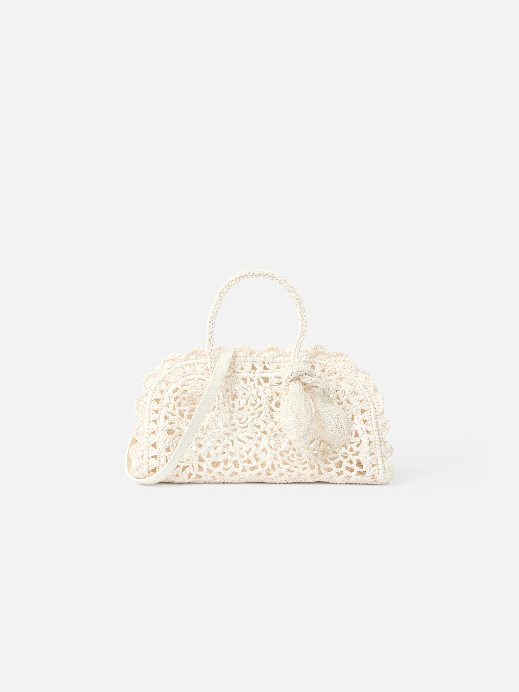 Jacquemus The Small Turismo Crochet Bag - White