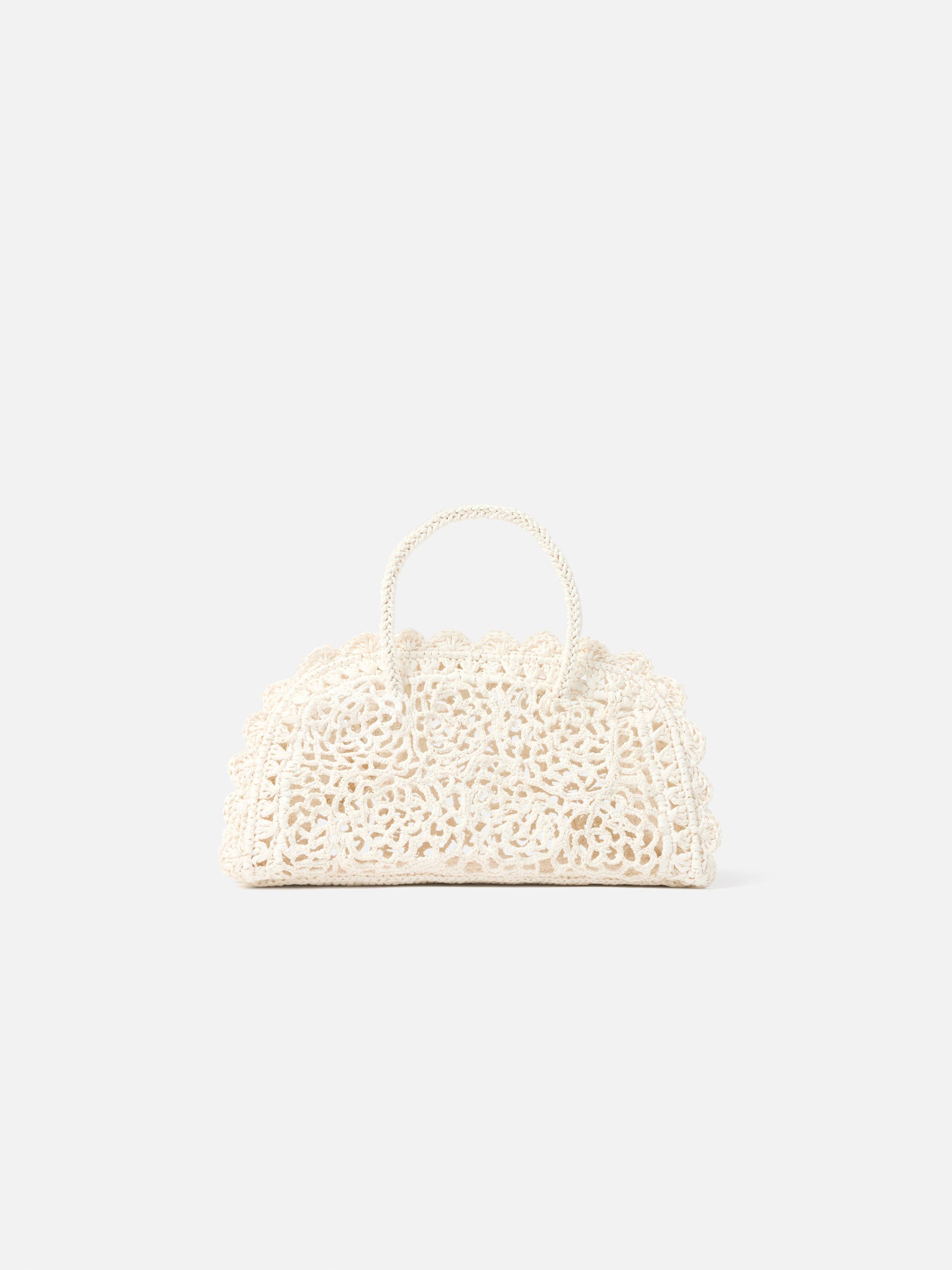 Jacquemus The Small Turismo Crochet Bag - White