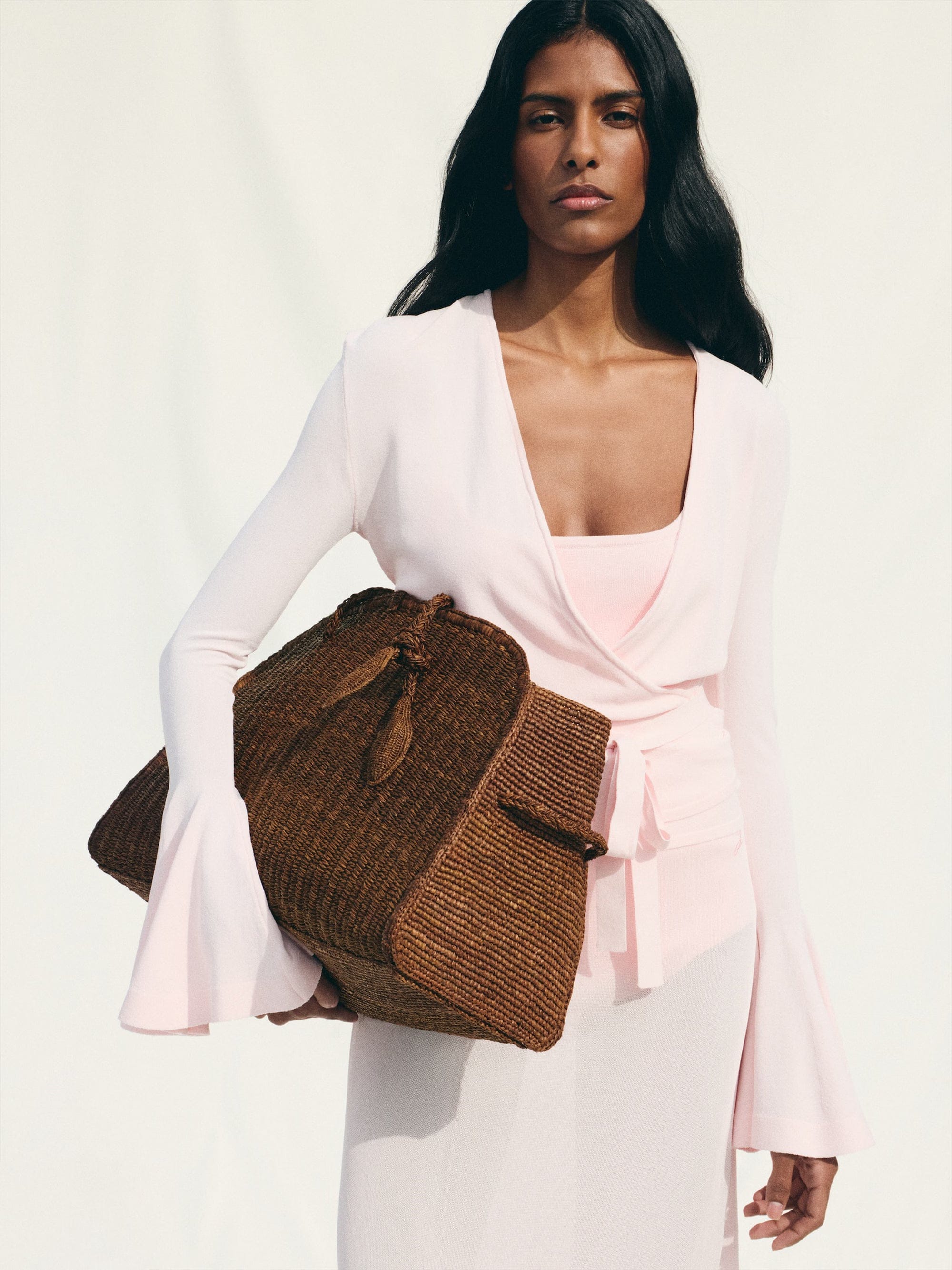 Jacquemus The Large Raffia Turismo Bag - Camel