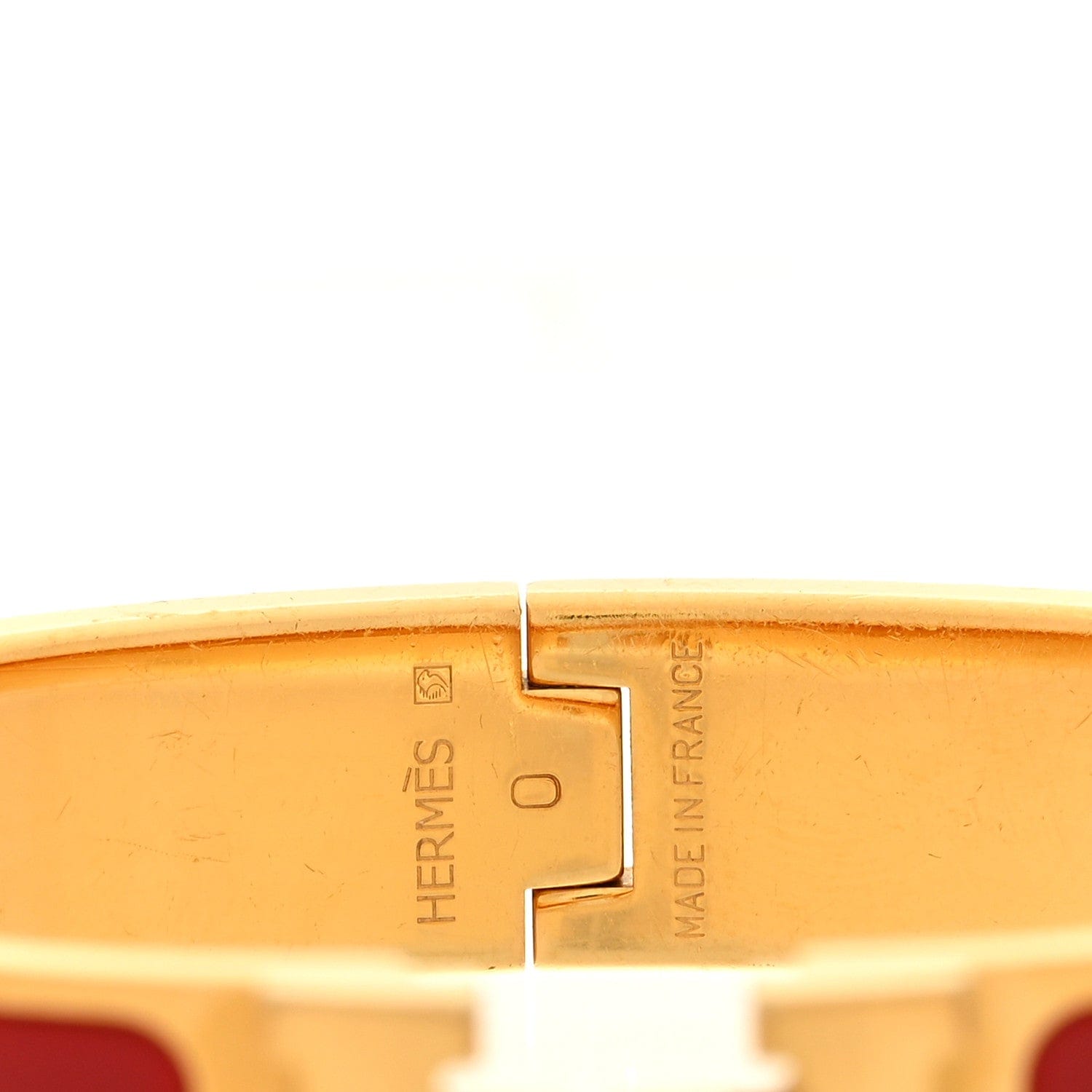 Hermes Enamel Narrow Clic Clac H Bracelet PM Rouge Amarante