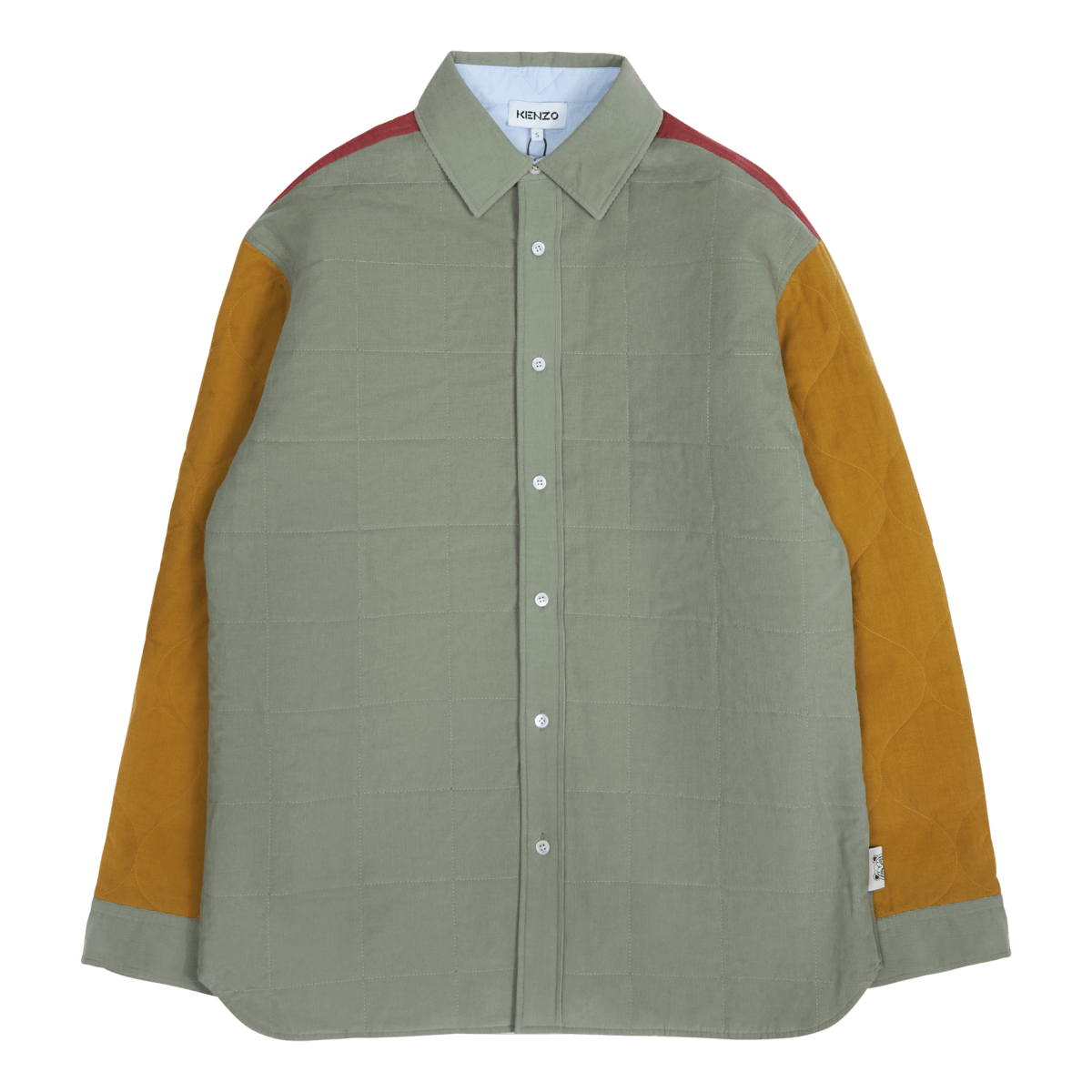 Kenzo Reversible Quilted Shirt Lime Tea