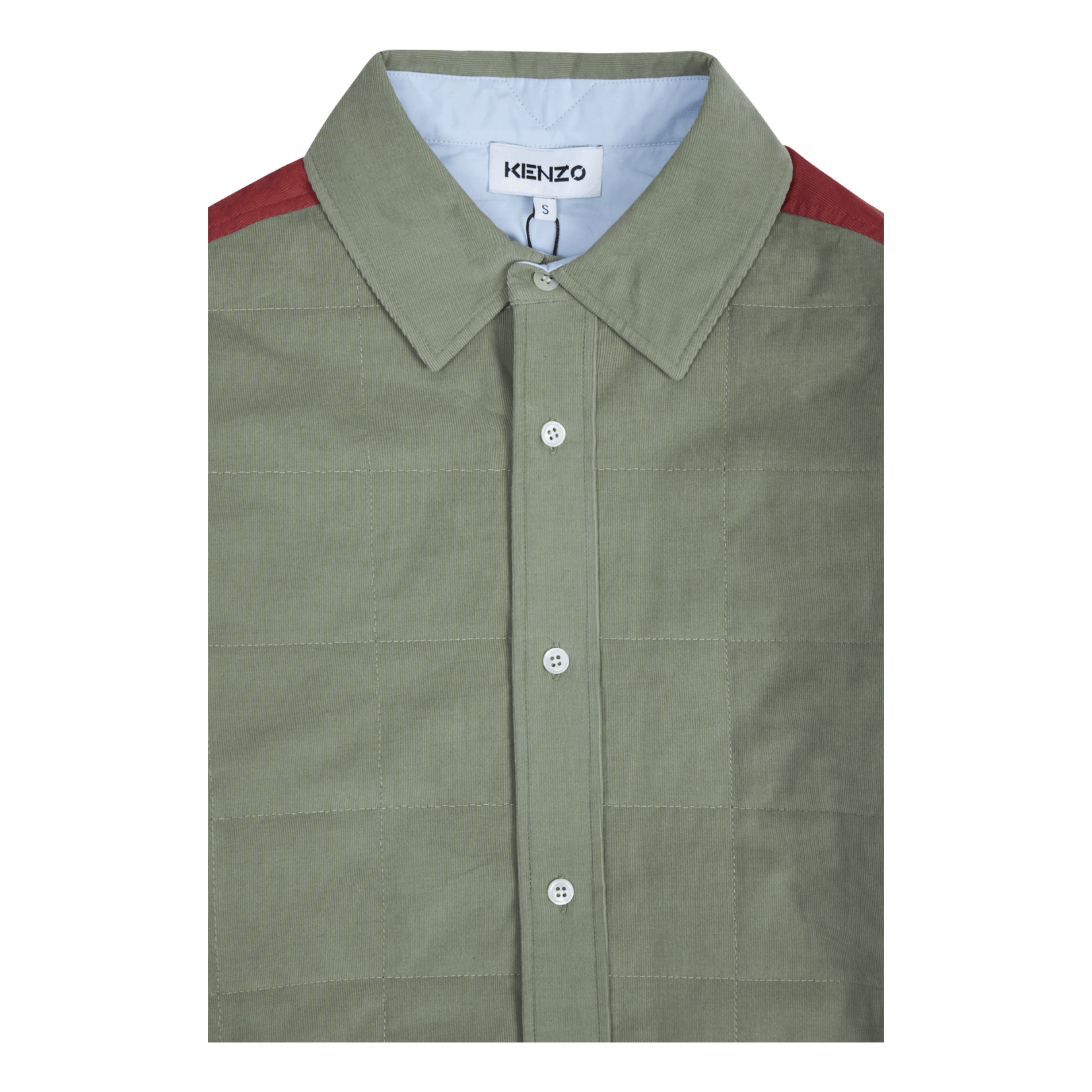 Kenzo Reversible Quilted Shirt Lime Tea