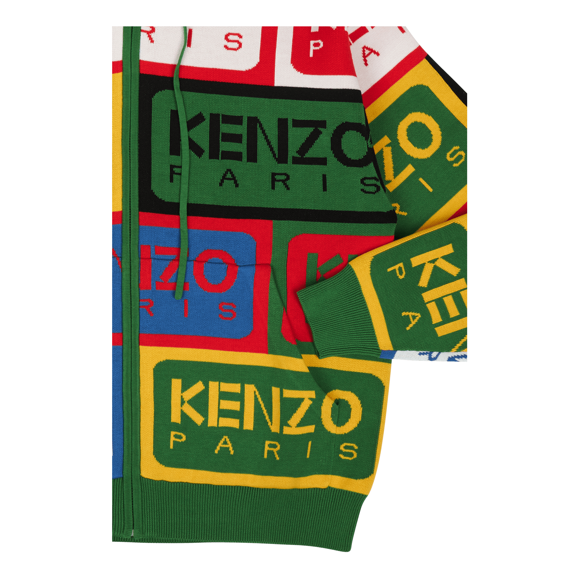 Kenzo Zip Up Cardigan Kenzo Label Multicolor