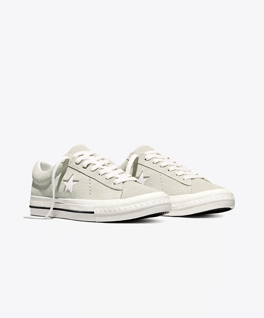 CONVERSE | ONE STAR 95 SUEDE LOW TOP { SAGE SMOKE/VINTAGE WHITE/BLACK