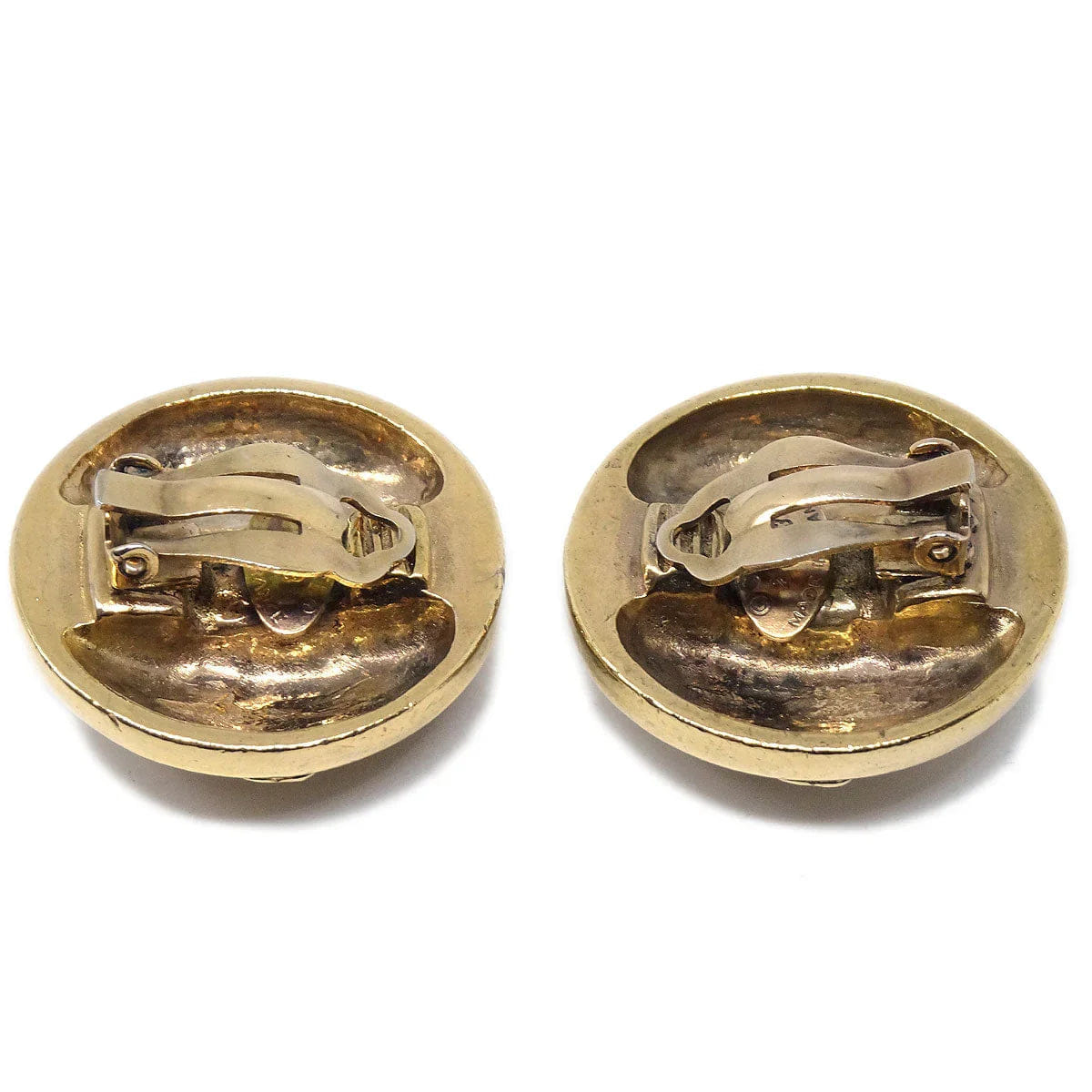 Chanel 1988 Crystal & Gold Earrings Clip - On 23