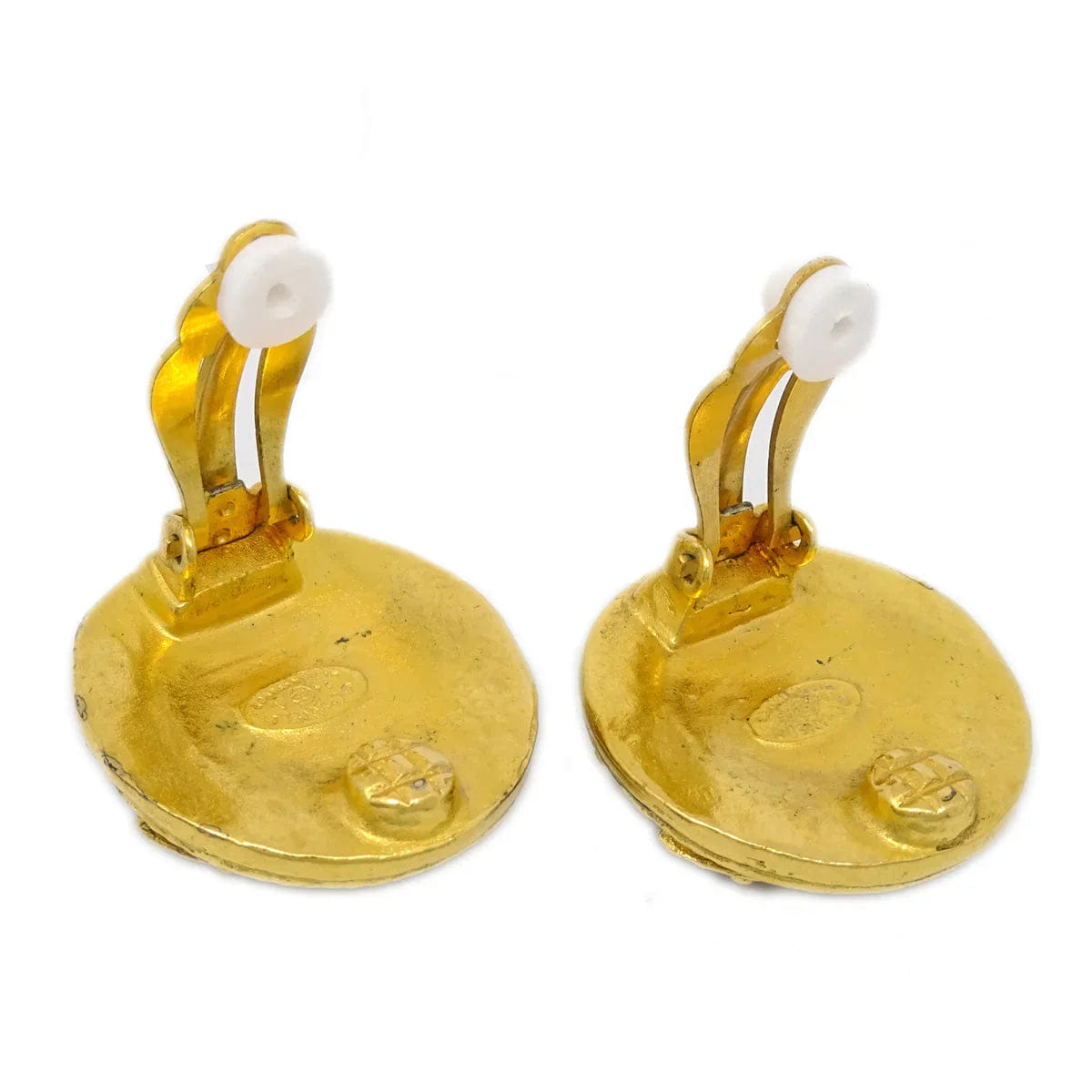 Chanel 1994 Gold CC Filigree Earrings Small