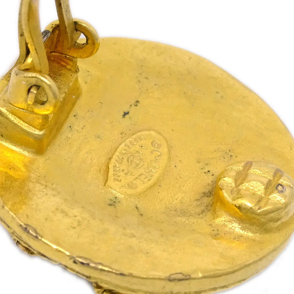 Chanel 1994 Gold CC Filigree Earrings Small