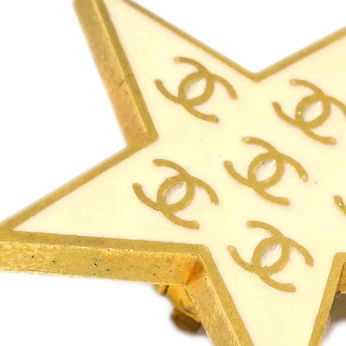 Chanel Star Earrings Clip - On White 01P