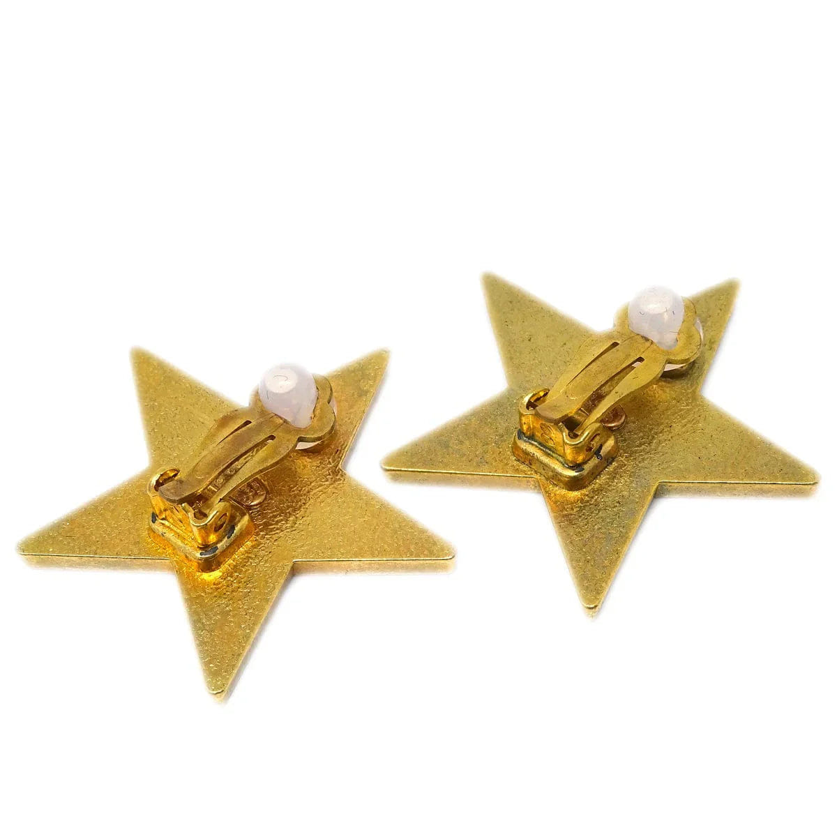 Chanel Star Earrings Clip - On White 01P