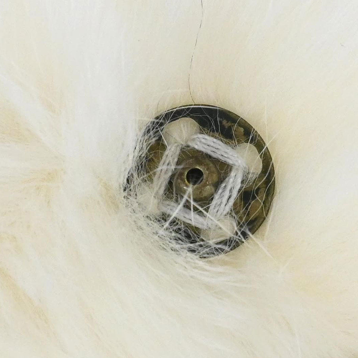 Chanel White Lapin Fur Bracelet Bangle Wristband