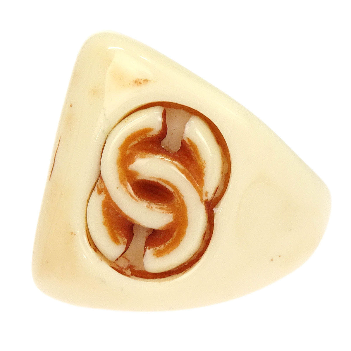 Chanel Ring Acrylic Ivory #52 01P