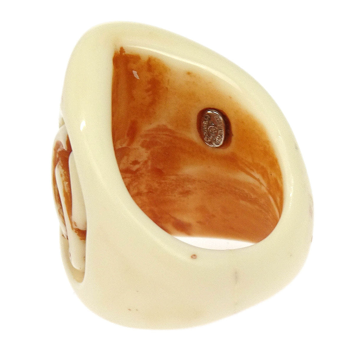 Chanel Ring Acrylic Ivory #52 01P