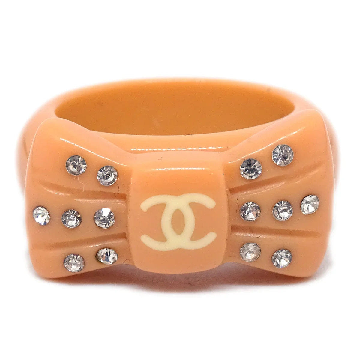 Chanel Ring Orange Rhinestone #53 #13 02P
