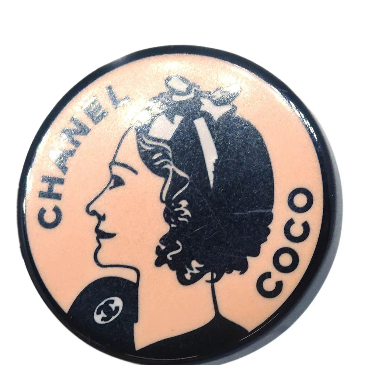 Chanel Button Earrings Clip - On Pink 03P
