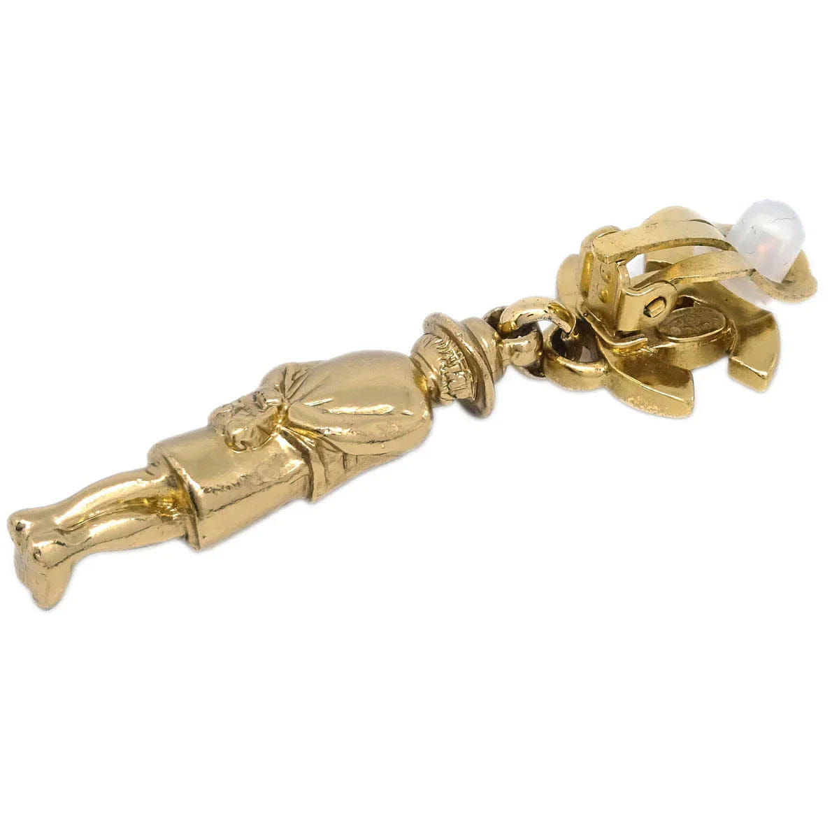 Chanel Dangle Earrings Clip - On Gold 02P