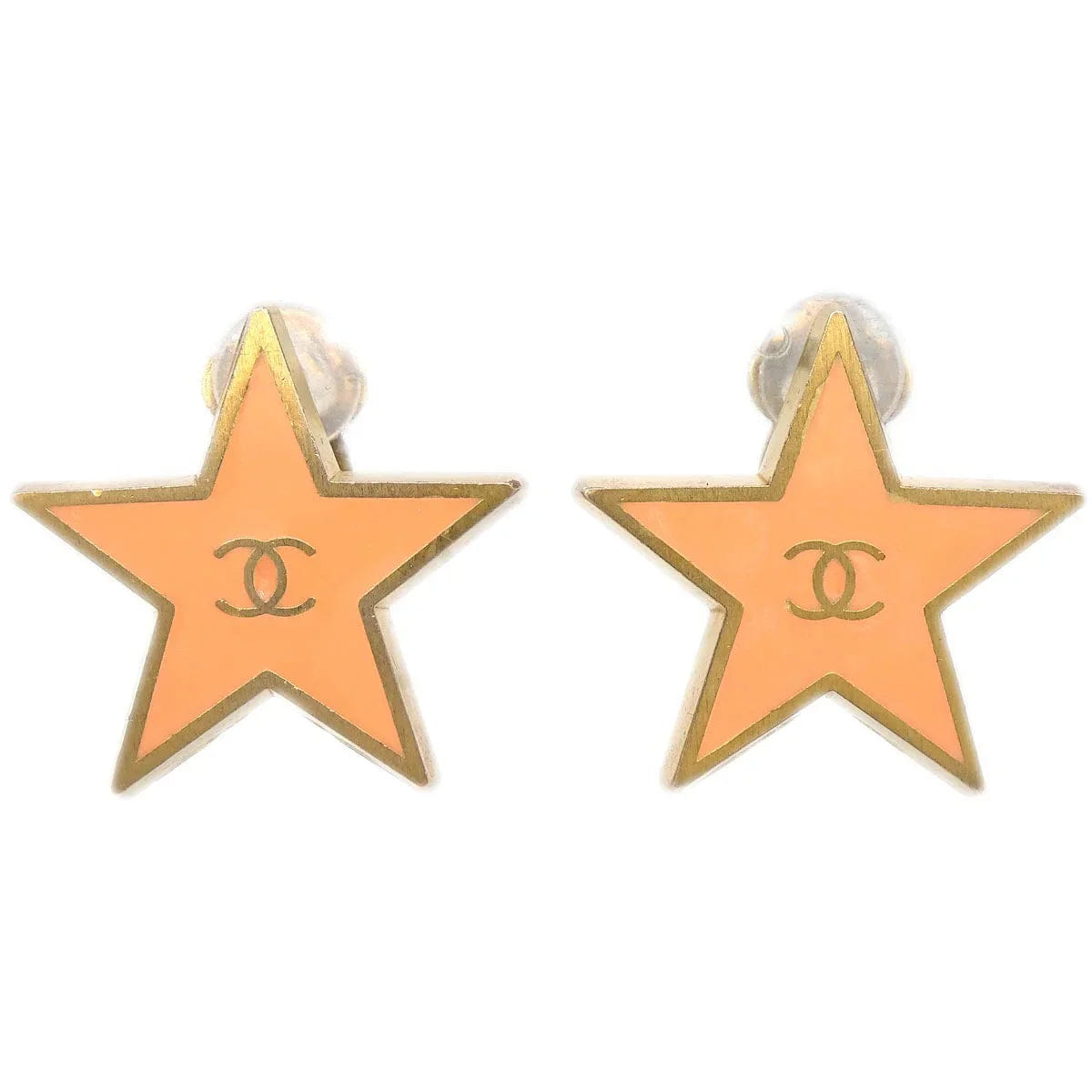 Chanel Star Earrings Clip - On Pink 01P