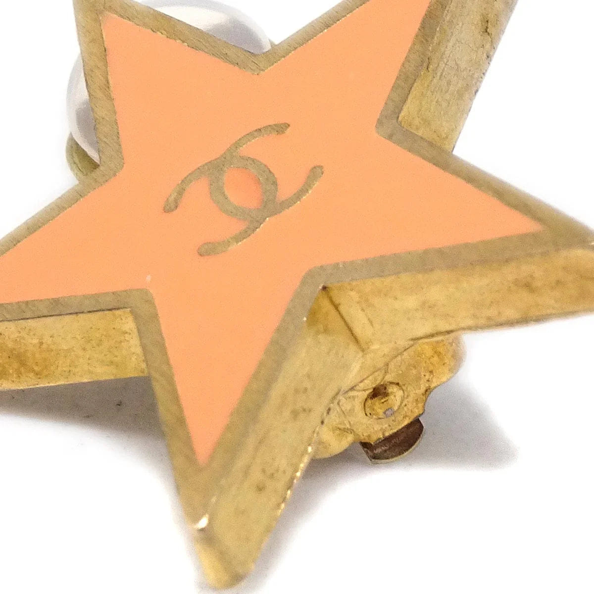 Chanel Star Earrings Clip - On Pink 01P