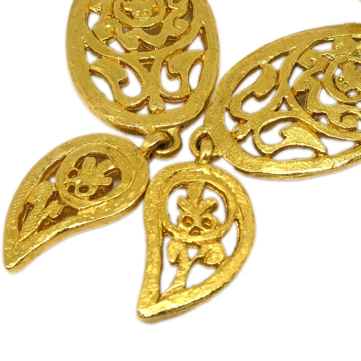 Chanel Dangle Earrings Clip - On Gold 95A
