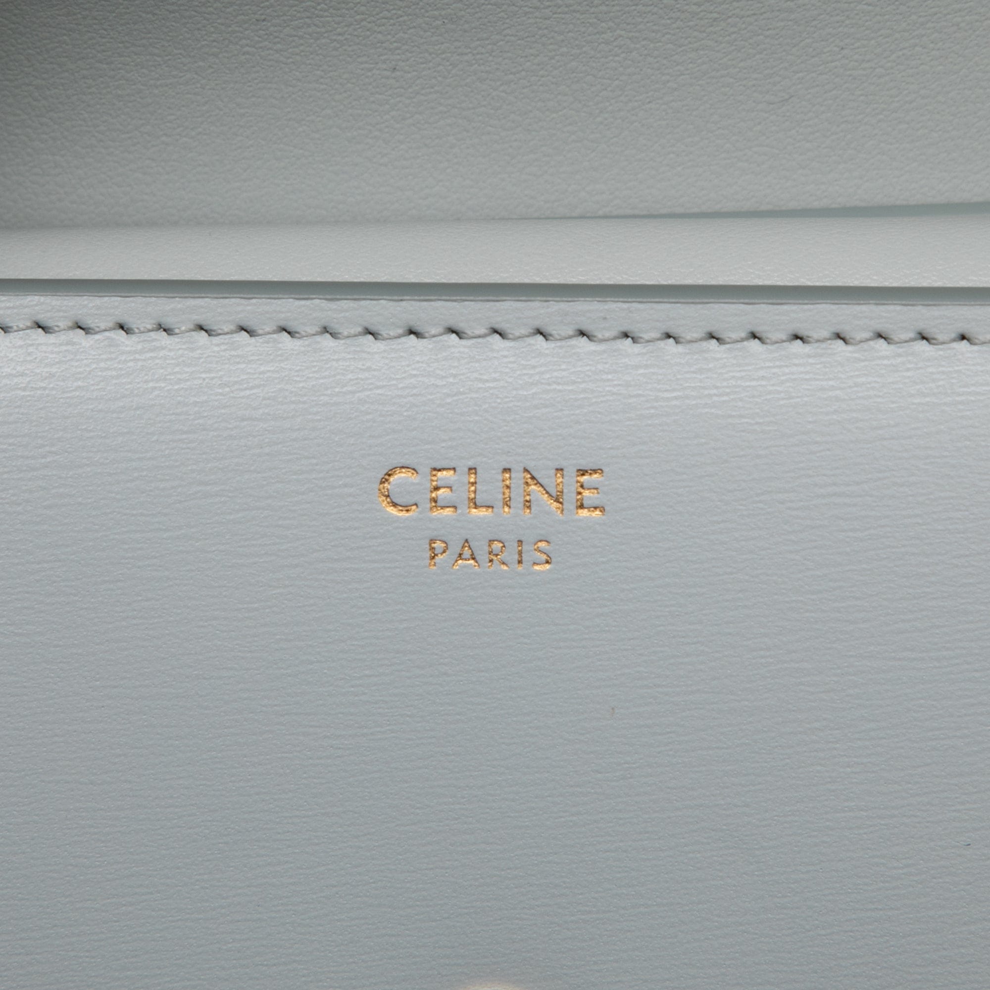 Celine Shiny Calfskin Triomphe Flap Small Wallet