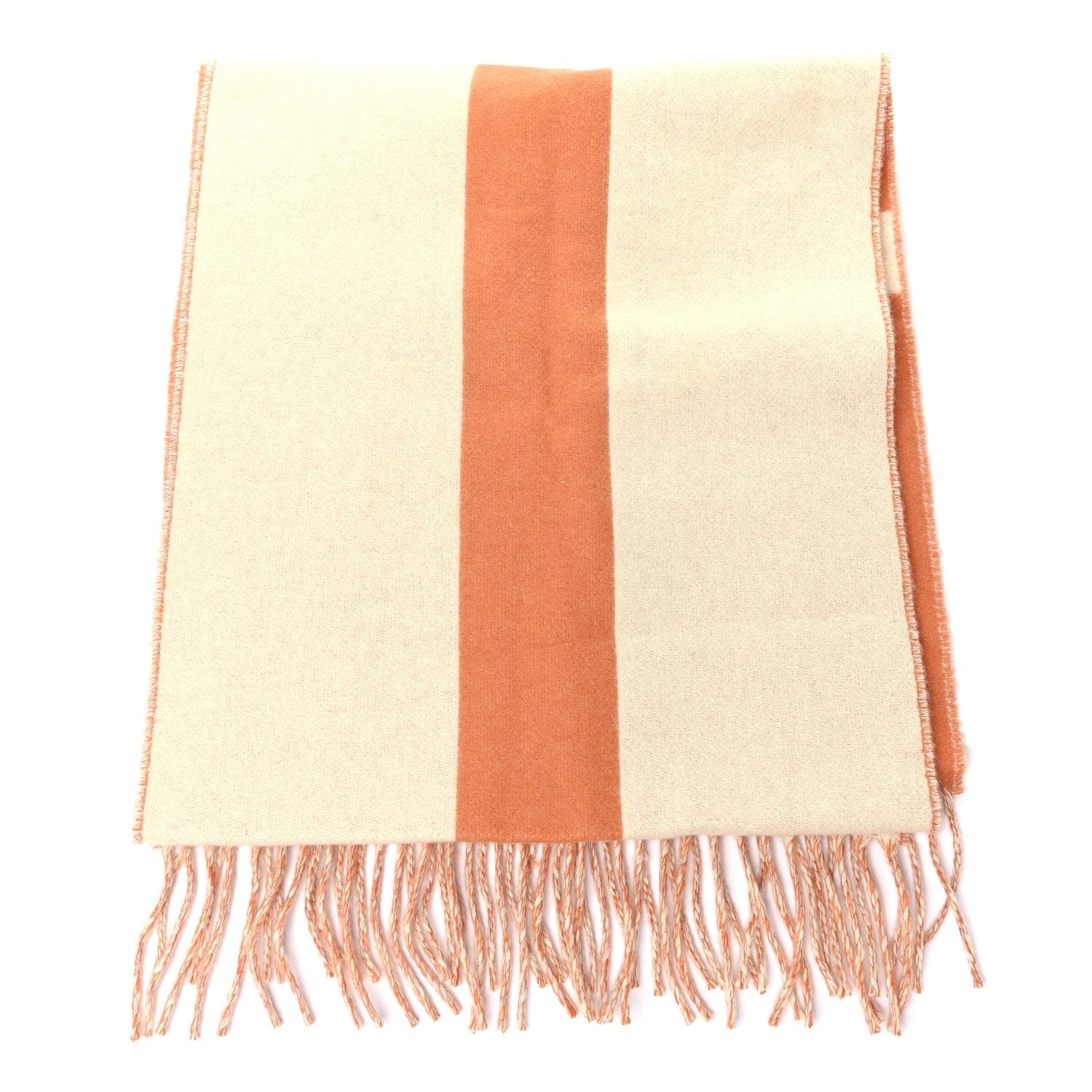 Hermes Cashmere Casaque Grand Mors Muffler Ivory