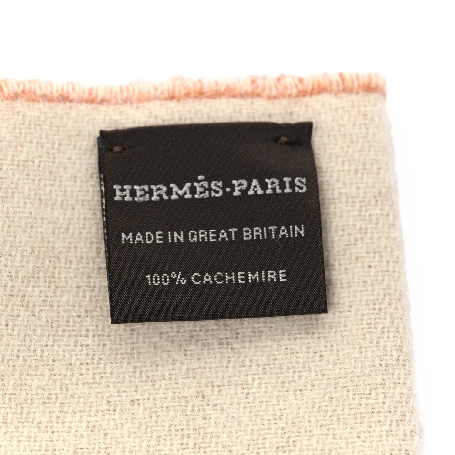 Hermes Cashmere Casaque Grand Mors Muffler Ivory