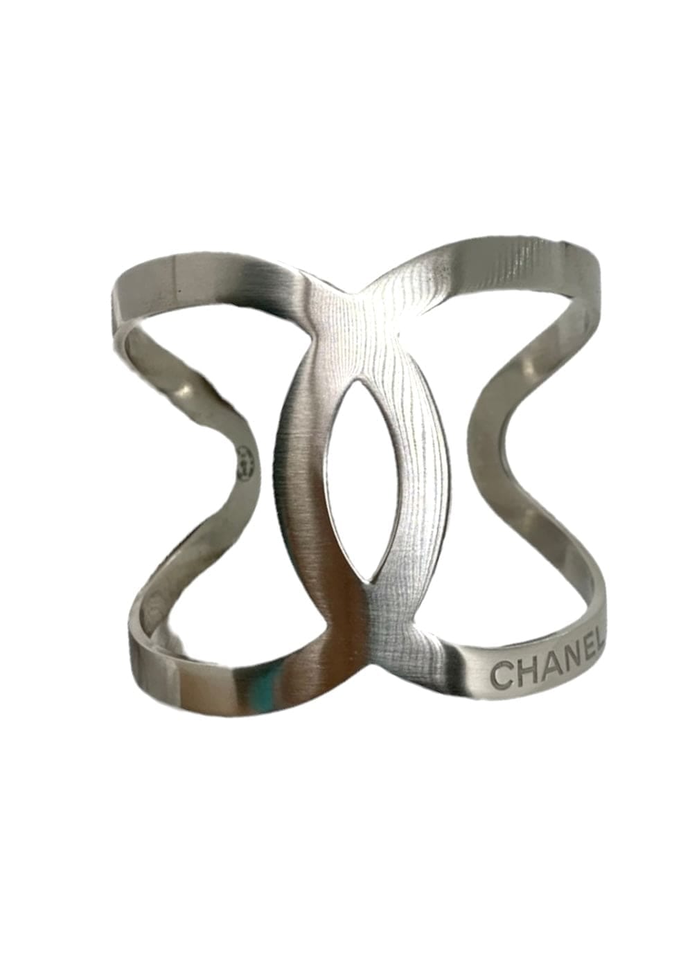 Chanel CC Cuff Matte Silver SKC1743
