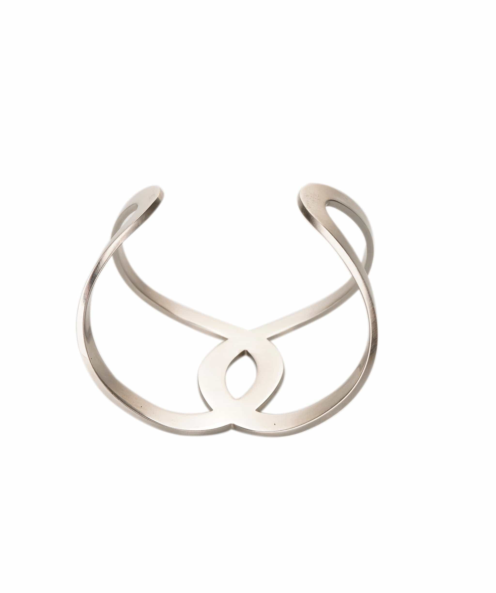 Chanel CC Cuff Matte Silver SKC1743